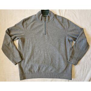 Tommy Bahama Men's Gray & Green Reversible 1/3 Zip Sweater long sleeve large